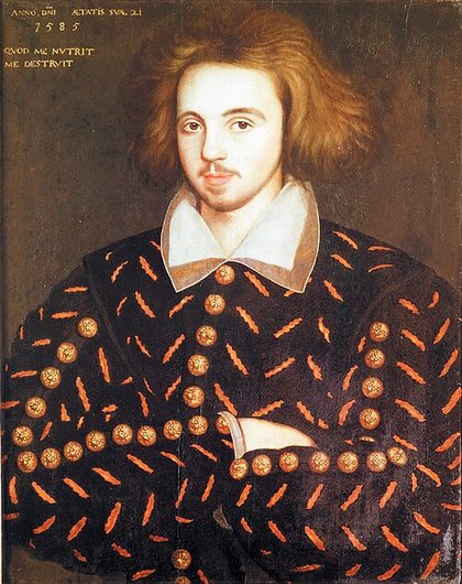 Portrait attributed to Christopher Marlowe, Corpus Christi College 1585