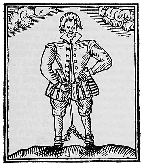 Thomas Nashe, woodcut c. 1597