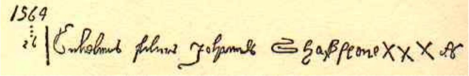 Holy Trinity Church baptism register entry, 26 April 1564: 'Gulielmus filius Johannes Shakspere' — the Stratford spelling of the name, distinct from the literary spelling Shakespeare.